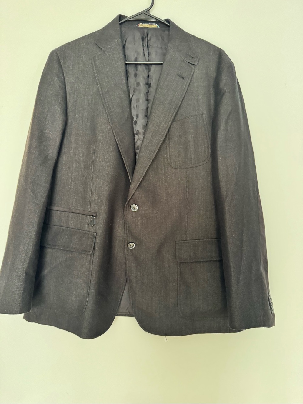 Robert Graham Dark Brown Two-Button Sport Coat Blazer
